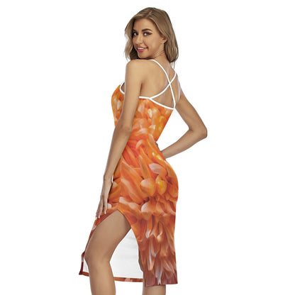 “Peachy” Back Cross Cami Dress