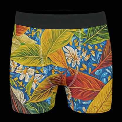 “Botanical Rhapsody” Men's Stretch Boxer Briefs