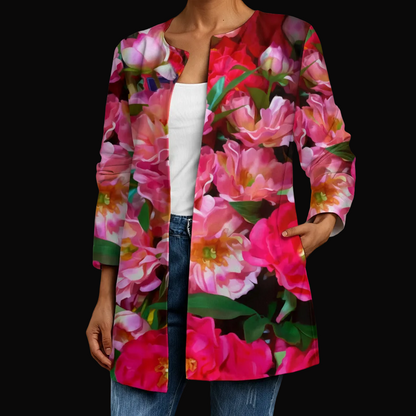 “Summer Blush” Women's Faux Sweater Cardigan