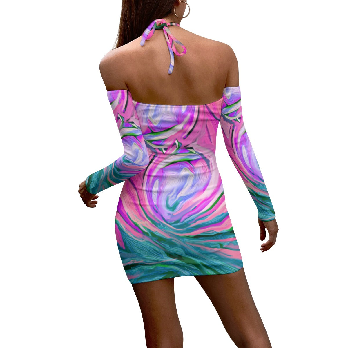 “Noosa” Women's Halter Lace-up Dress