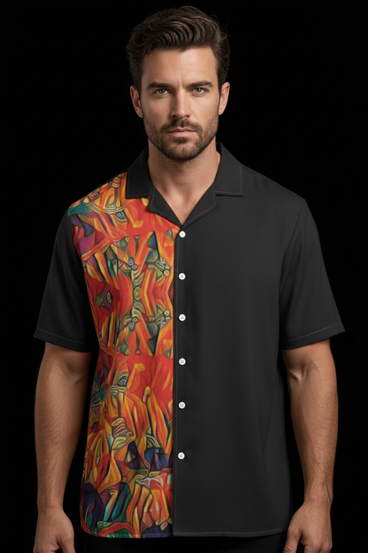 “Chromatic Fusion”  Hawaiian Rayon Shirt | 115GSM Rayon
