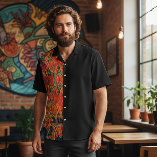 “Chromatic Fusion”  Hawaiian Rayon Shirt | 115GSM Rayon