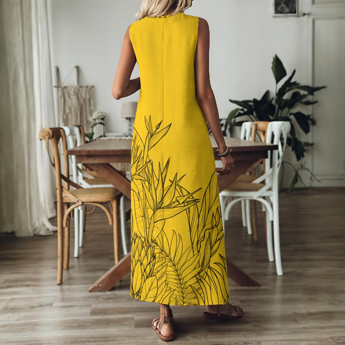 “Oscar” Women's V-Neck Long Dress