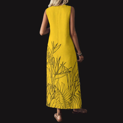 “Oscar” Women's V-Neck Long Dress