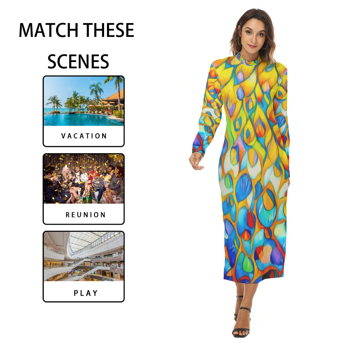 “Prism” Print Women's Hip Dress