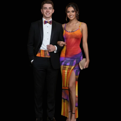 “Carnival” Women's Long Dress with Slit