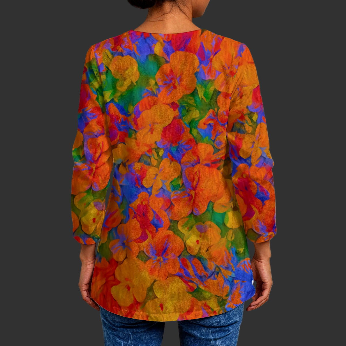 “Colour Garden”  Women's Faux Sweater Cardigan
