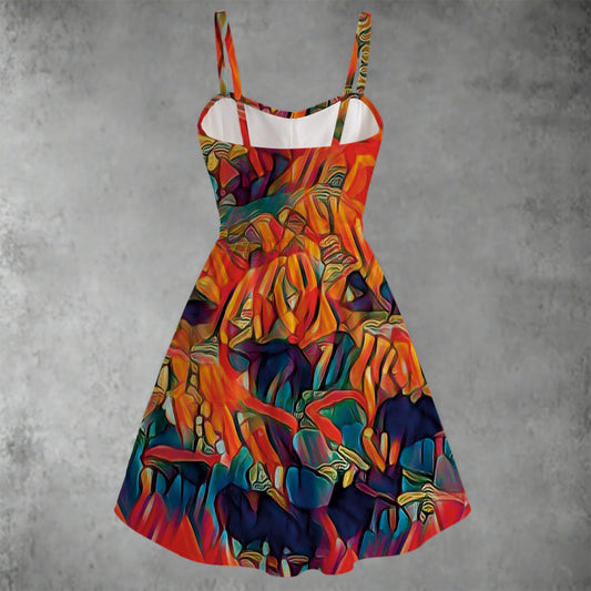 “ Chromatic Fusion Dress ” Spaghetti Strap Dress