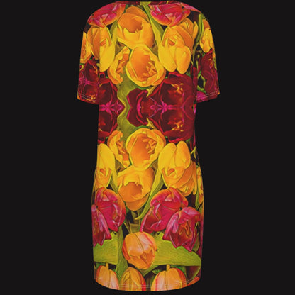 “Radiant Harmony” Women's Waist Tight Dress | 190GSM Cotton