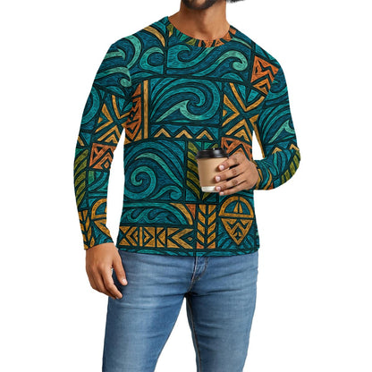 ‘Rapanui’ Men's Long Sleeve T-Shirt