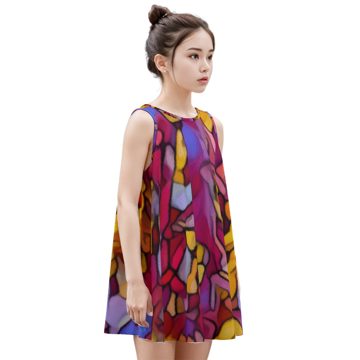 “The Language of Light” Kid's Sleeveless Dress | 180GSM Cotton
