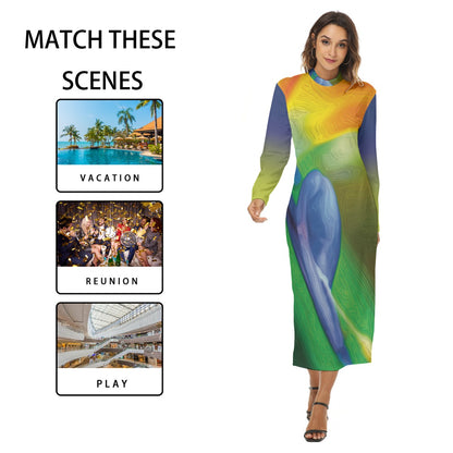 “Bird of Paradise” Women's Sexy Close-Fitting Hip Dress.