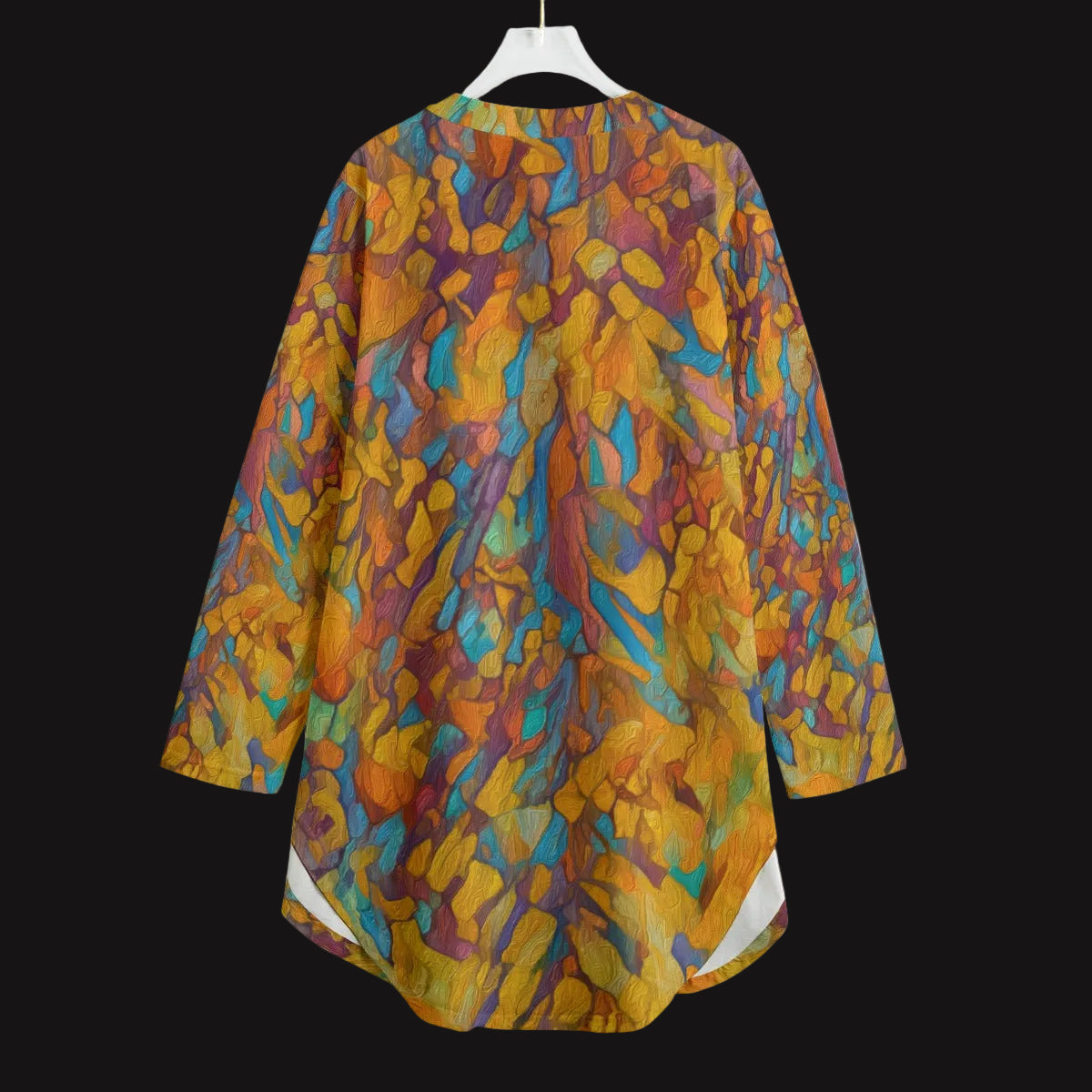 “Gilded Pathways ” Women's Dress | 180GSM Cotton