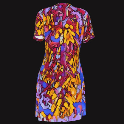 “The Language of Light” Women's V Neck Dress|180GSM Cotton
