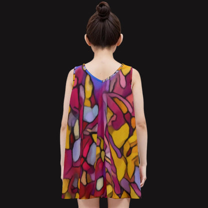 “The Language of Light” Kid's Sleeveless Dress | 180GSM Cotton