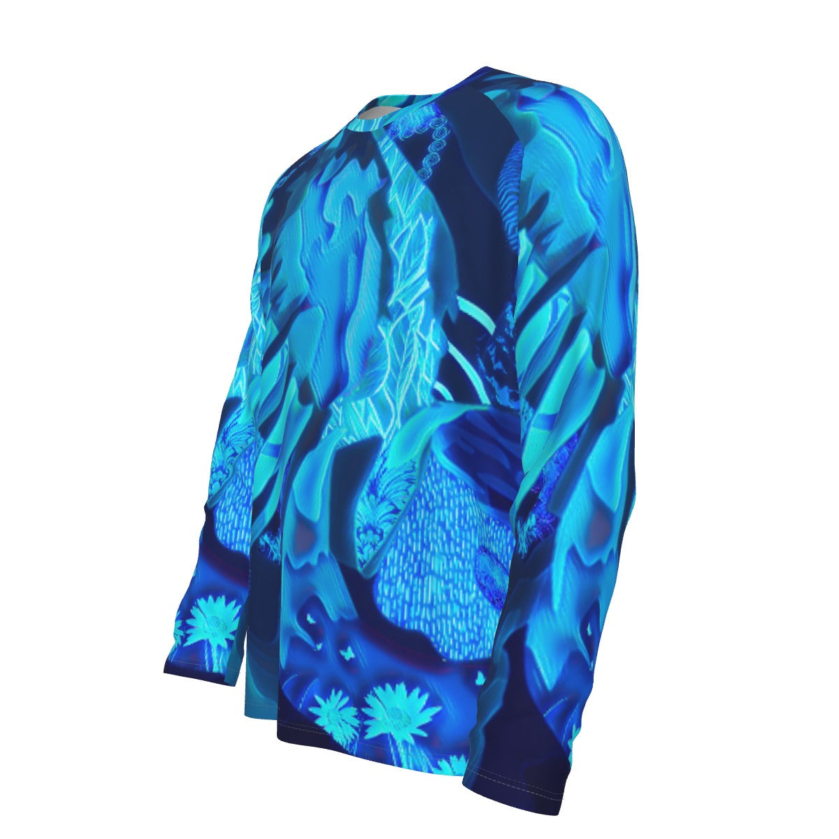 “Azure Dreamscape” Men's Raglan Long Sleeve T-shirt  | 190GSM Cotton