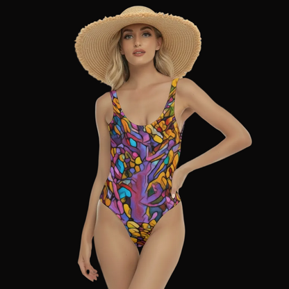 “Mosaic Pulse” Women's One-piece Swimsuit
