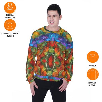 “Kaleidoscopic Spectrum” Men's Heavy Fleece Sweatshirt