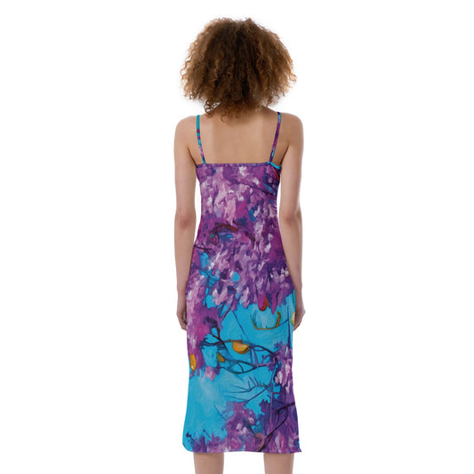 “Jacaranda Season” (Cobalt) Women's Cami Dress