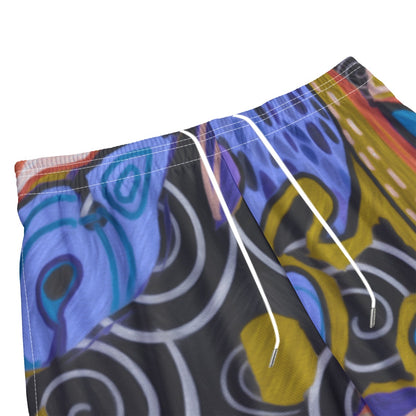 "Organic Echoes" Men's Pocket Customizable Shorts