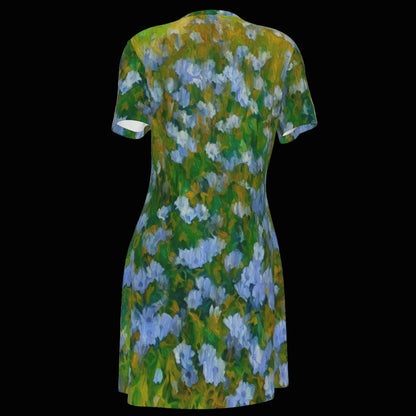 “Dreamscape Garden” Women's V Neck Dress|180GSM Cotton