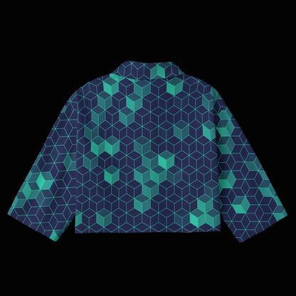 “Polyhedral” Women's Cropped Jacket | 245GSM Cotton