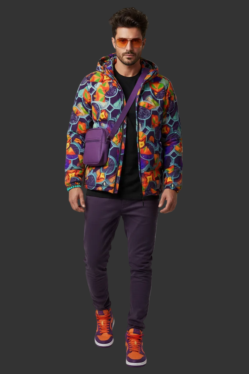 “Botanic Nebula”  Unisex Down Jacket