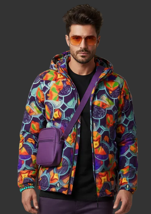 “Botanic Nebula”  Unisex Down Jacket