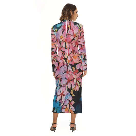 “Pink India Hawthorn” Women's Hip Dress