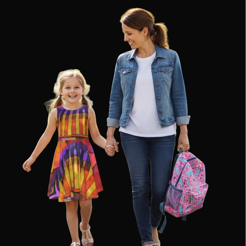 “Carnival” Kid's Sleeveless Vest Dress