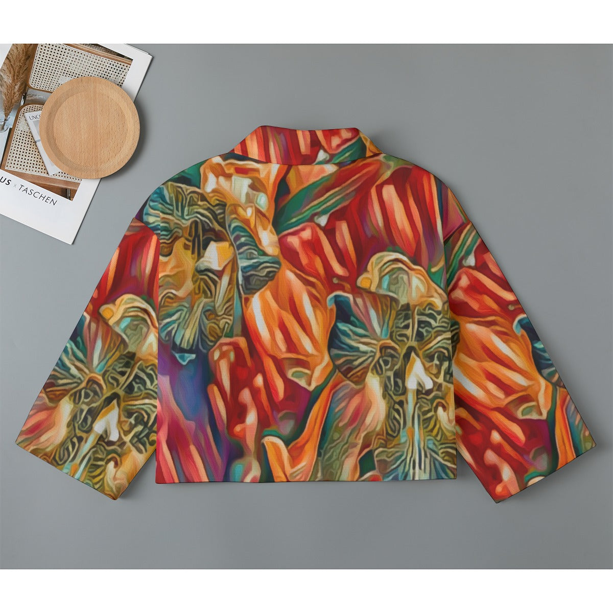 “Orchid Flame” Women's Cropped Jacket | 245GSM Cotton
