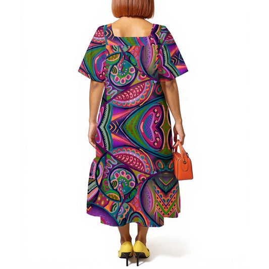 “Colour Burst” Women's Elegant Long Dress